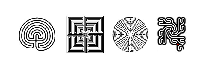 4 Base Labyrinth Designs